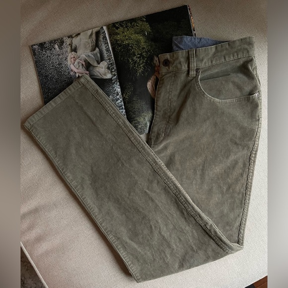 LL Bean Natural Fit Corduroy Pants In Green/Gray Size 32 x 32 - Picture 15 of 15
